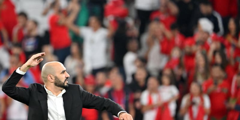 Emoce marockého kouče v zápase proti Portugalsku