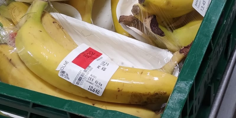 Jako nejbizarnější obal byly zvoleny balené banány