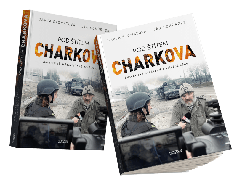 Reportérka CNN Prima NEWS Darja Stomatová a kameraman Ján Schürger vydávají knihu Pod štítem Charkova.