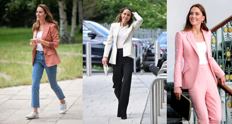 Saka, džíny i dlouhé kalhoty. Kate udává módní trendy.