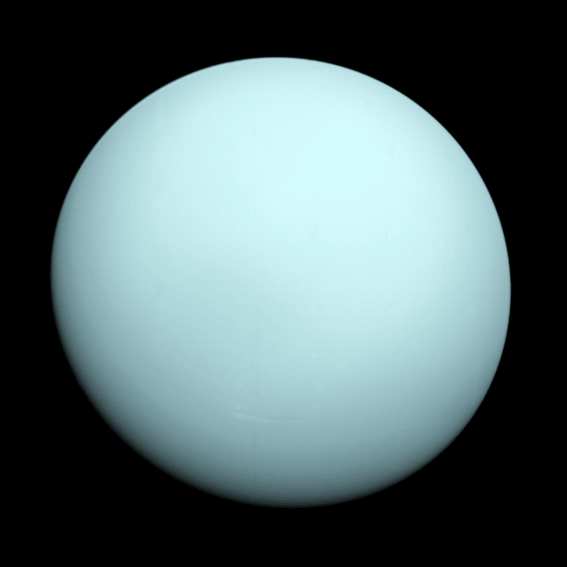 Snímek planety Uran pořízený sondou Voyager 2