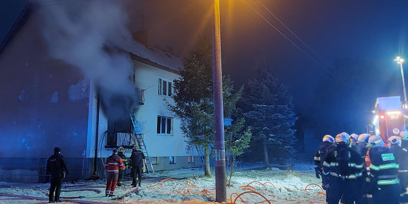 Požár bytu na Českolipsku