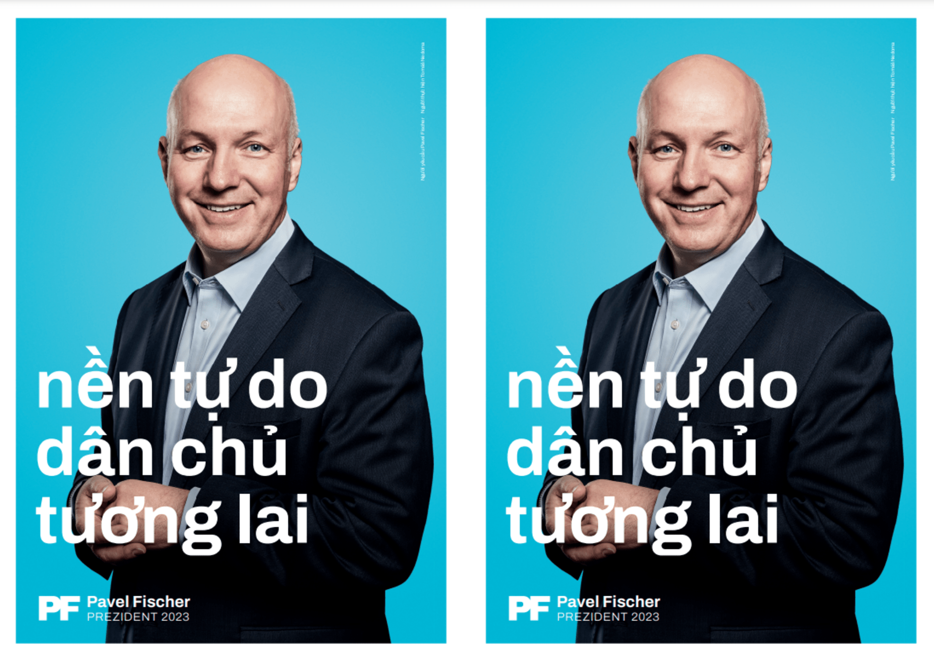 Pavel Fischer má na svých stránkách i letáčky ve vietnamštině.