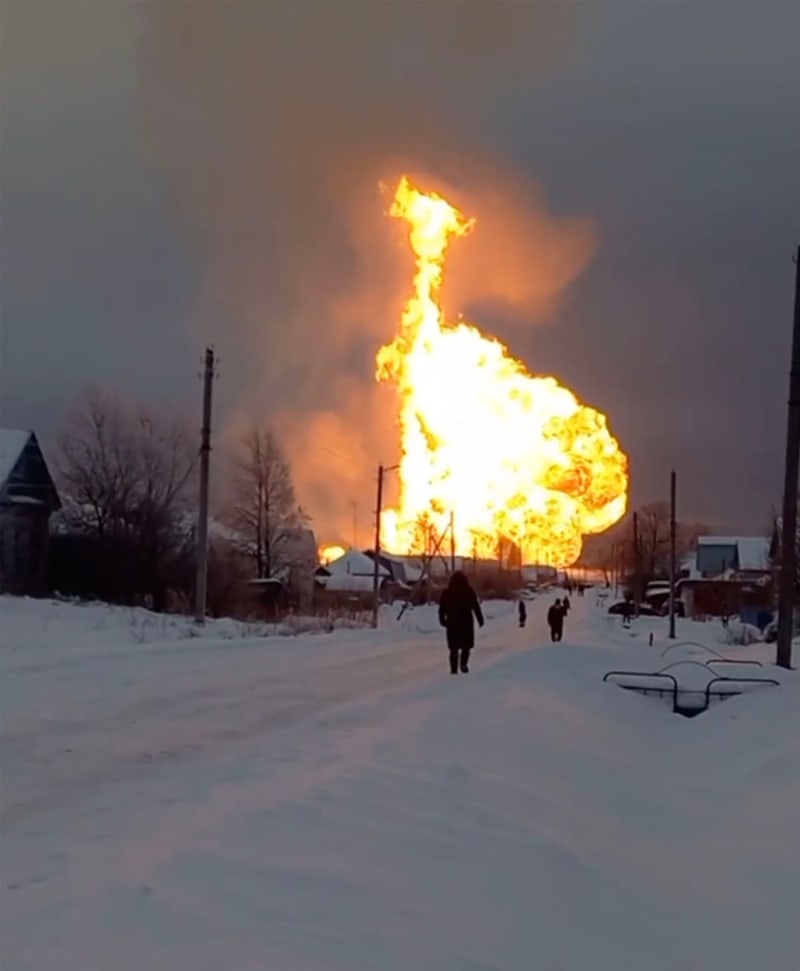 V Rusku poměrně pravidelně dochází k podezřelým výbuchům: V ruském Čuvašsku explodoval plynovod.