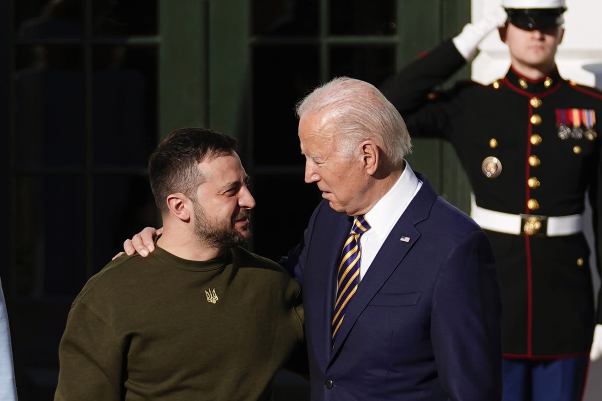 Volodymyr Zelenskyj a jeho americký protějšek Joe Biden