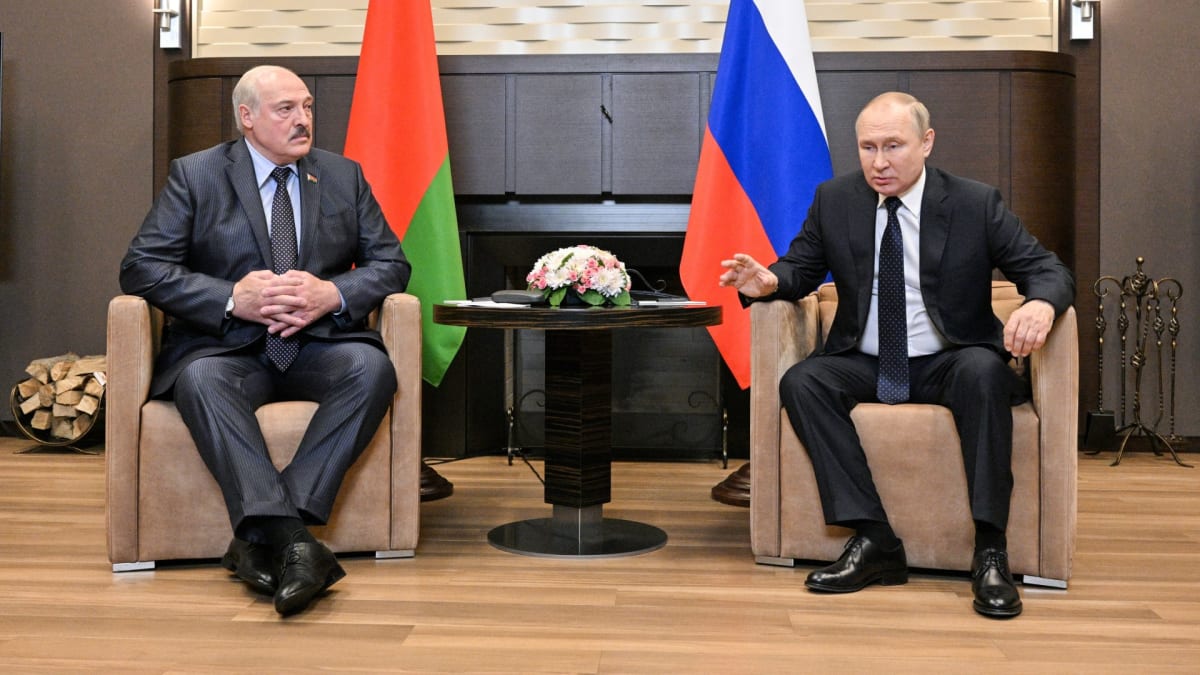 Alexandr Lukašenkem a Vladimir Putin