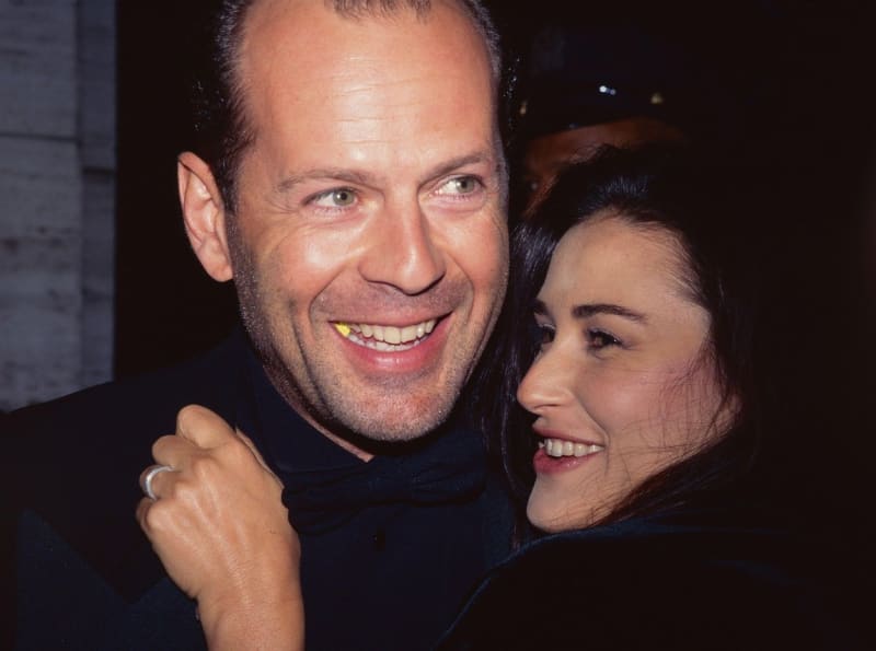 Bruce Willis a Demi Moore na premiéře filmu Pulp Fiction v New Yorku, 1994.