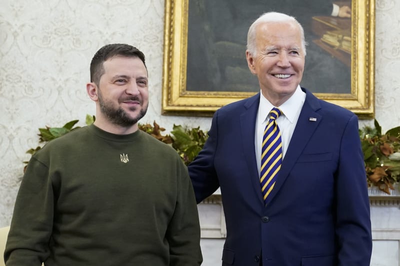 Volodymyr Zelenskyj a Joe Biden
