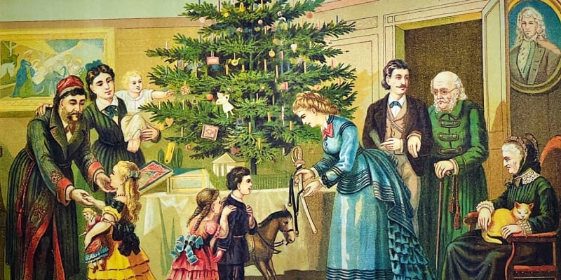 Historická malba Vánoc