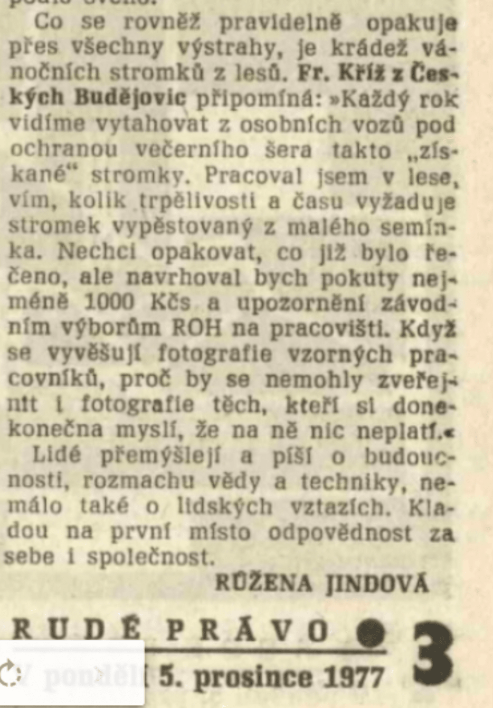 Jak se kradlo za socialismu. Rudé právo, 1977. Zdroj Kramerius, Národní knihovna v Praze.