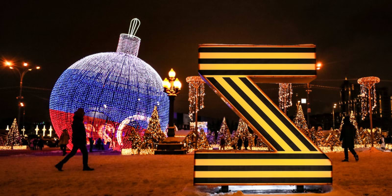Vánoční dekorace v Moskvě