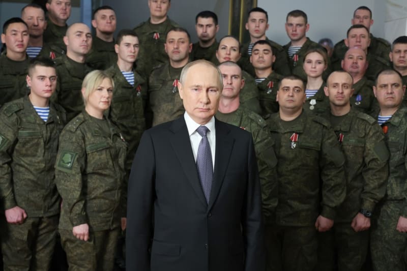 Vladimir Putin během novoročního projevu (31. 12. 2022)