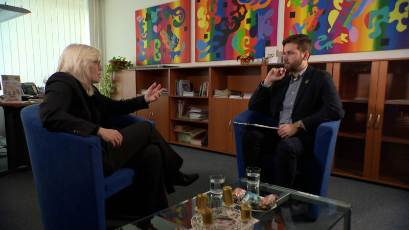 Bývalá slovenská premiérka Iveta Radičová v rozhovoru pro CNN Prima NEWS.