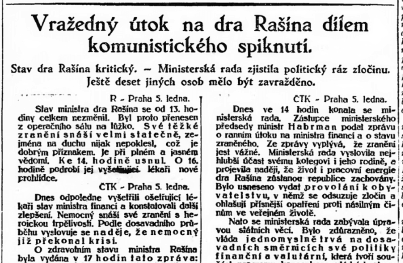 Lidové noviny, 6. ledna 1923. Zdroj Národní digitální knihovna Kramerius. 
