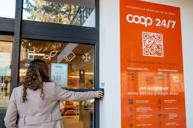 Automatická samoobslužná prodejna COOP v Ústí nad Orlicí
