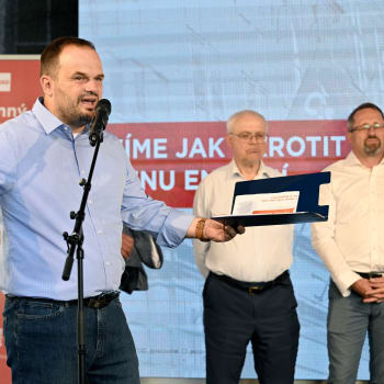 Michal Šmarda na zahájení předvolební kampaně ČSSD, podzim 2022