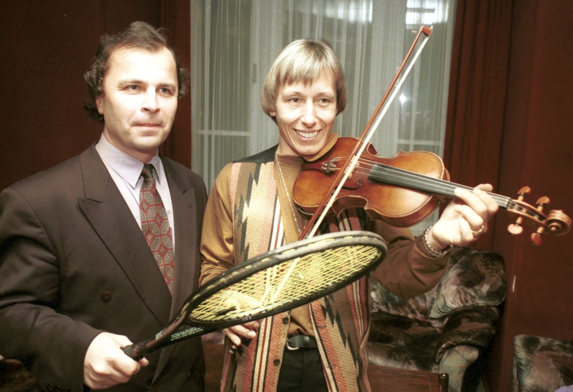 Martina s houslovým virtuosem Václavem Hudečkem.