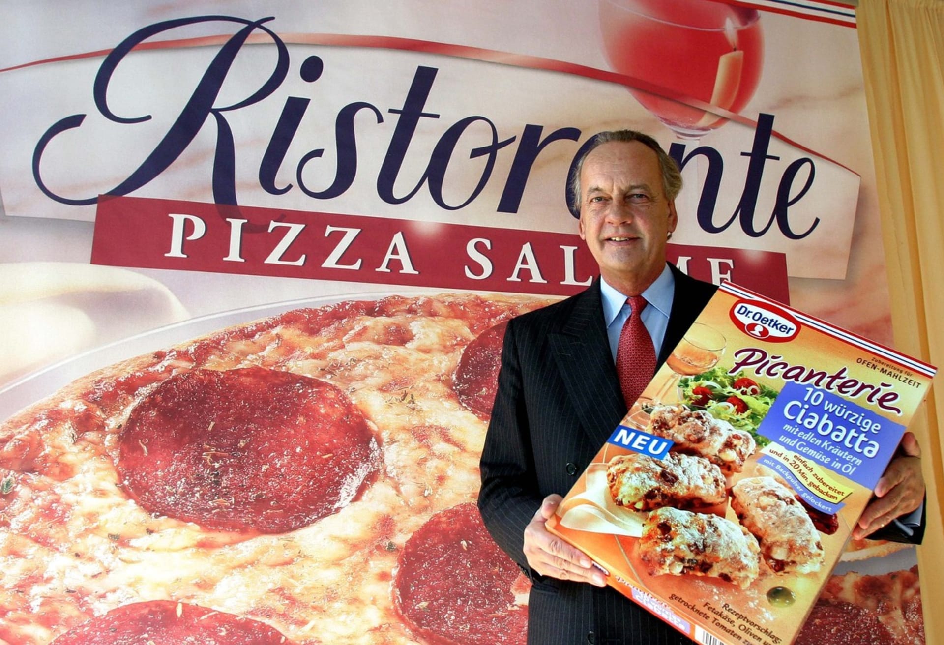 Dr. Oetker v roce 1970 přinesl na německý trh jako první mraženou pizzu.