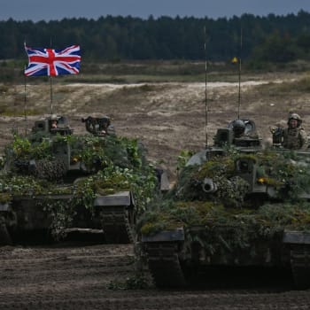 Britské tanky Challenger na cvičení ve východním Polsku (21. 9. 2022)