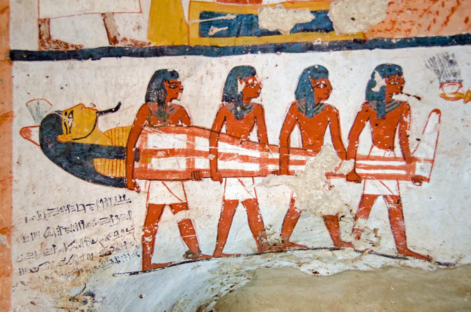 Nástěnná malba staroegyptské mumie