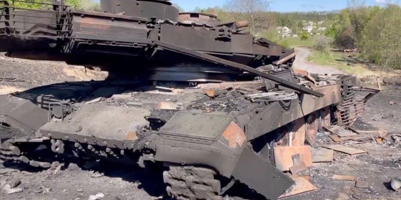 Zničený ruský tank T-90M