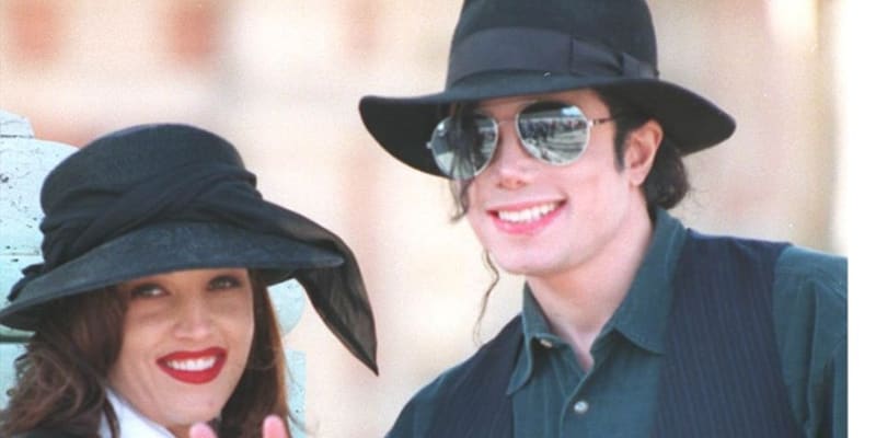 Michael Jackson se svou první manželkou Lisou Marii Presley.