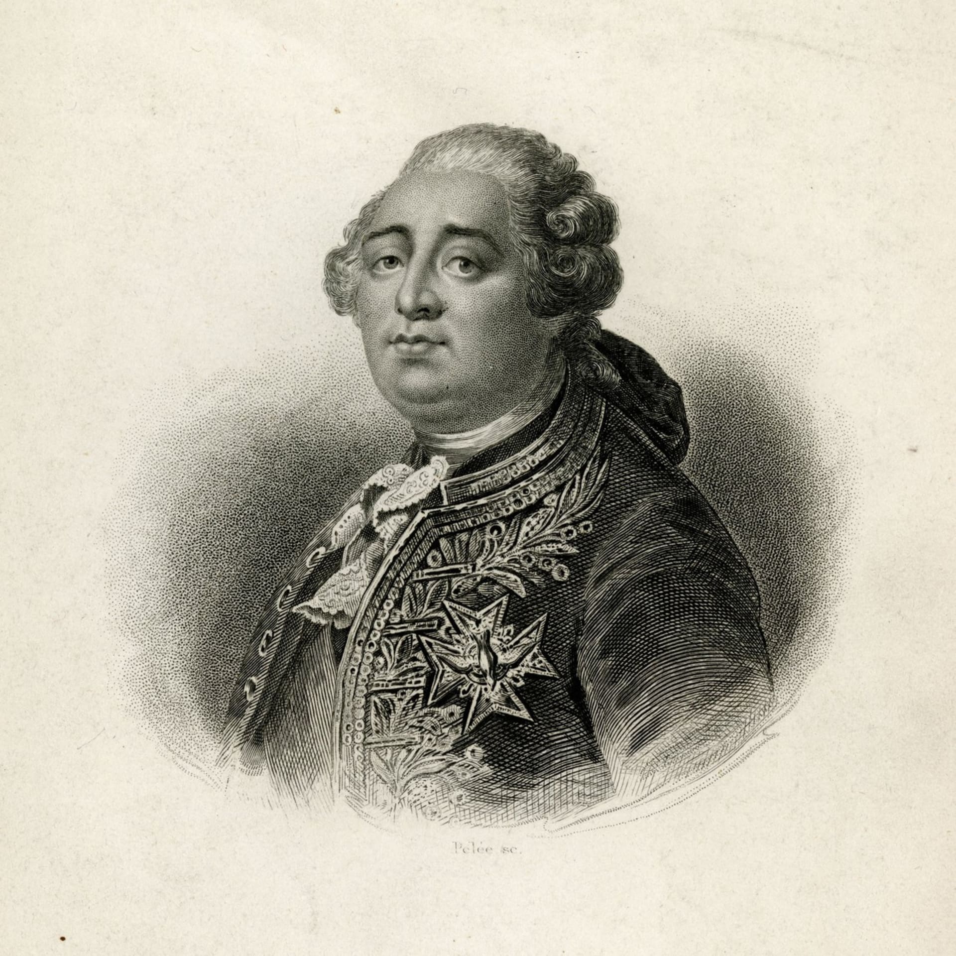 Ludvík XVI. na dobové rytině.