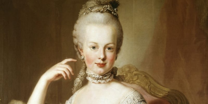 Portrét dvanáctileté Marie Antoinetty, o dva roky později byla provdána do Francie.