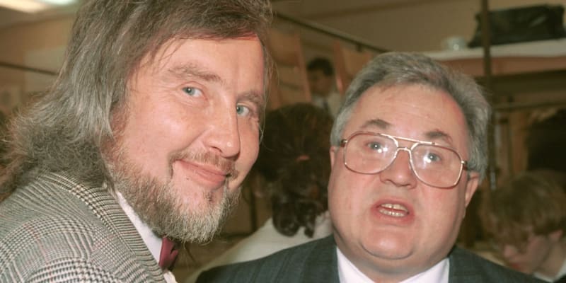 Bronislav Poloczek s komikem Jiřím Wimmerem. 