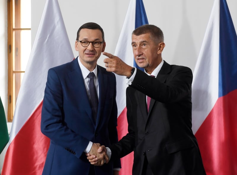 Andrej Babiš a polský předseda vlády Mateusz Morawiecki.