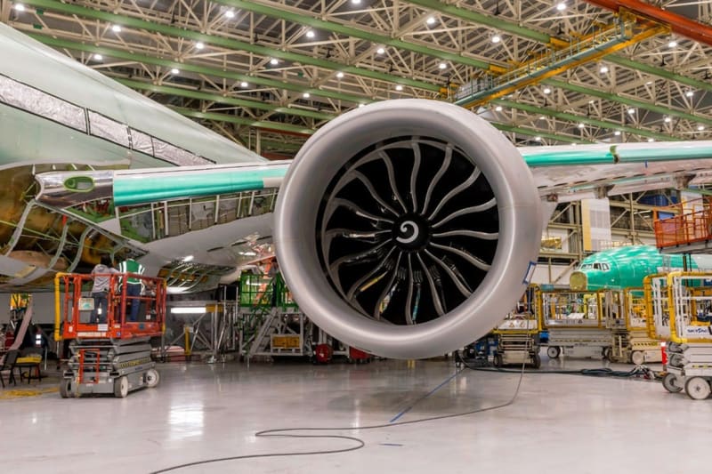 Boeing 777X pohání dva nové motory General Electric GE9X-105B1A