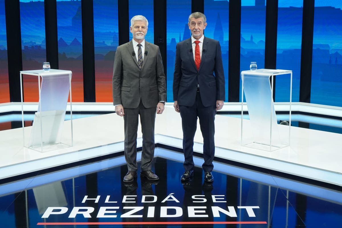 Petr Pavel a Andrej Babiš ve studiu CNN Prima NEWS