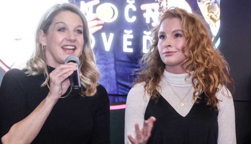 Sabina Laurinová a Denisa Nesvačilová na tiskové konferenci ke spuštění nové platformy televize Prima. 