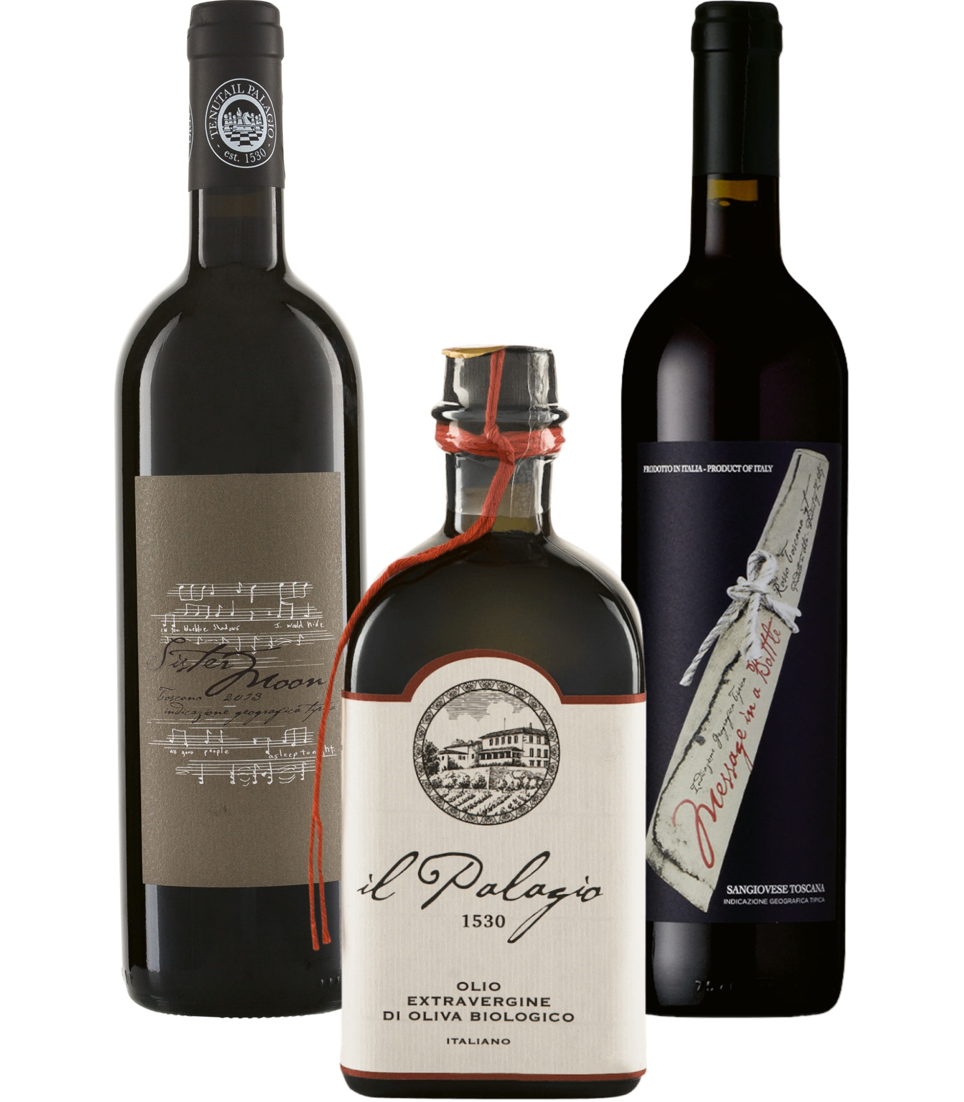 Stingova produkce z vinic Il Palagio v regionu Chianti se těší velké oblibě, podobně úspěšné jsou i olivové oleje. Veškeré produkty jsou z kategorie bio.