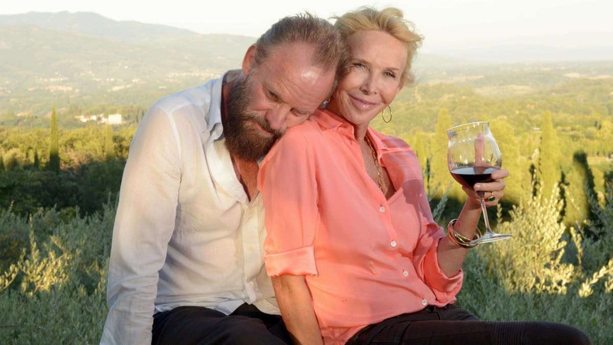 Sting s manželkou Trudie našli svůj druhý domov v Toskánsku, kraji vínu zaslíbeném.