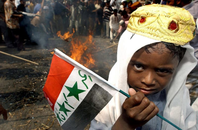 Protesty proti invazi do Iráku zasáhly celý muslimský svět, na snímku Bangladéš