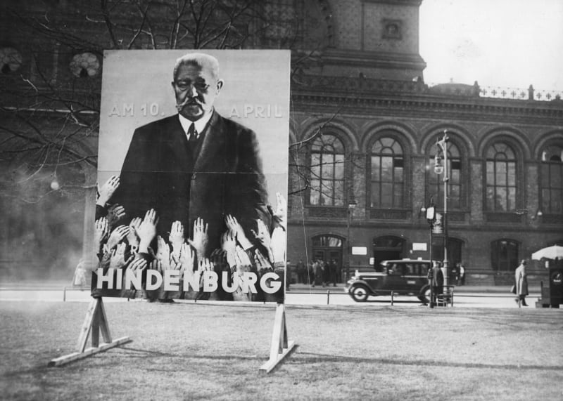 Volte Hindenburga. Volební plakát z roku 1932