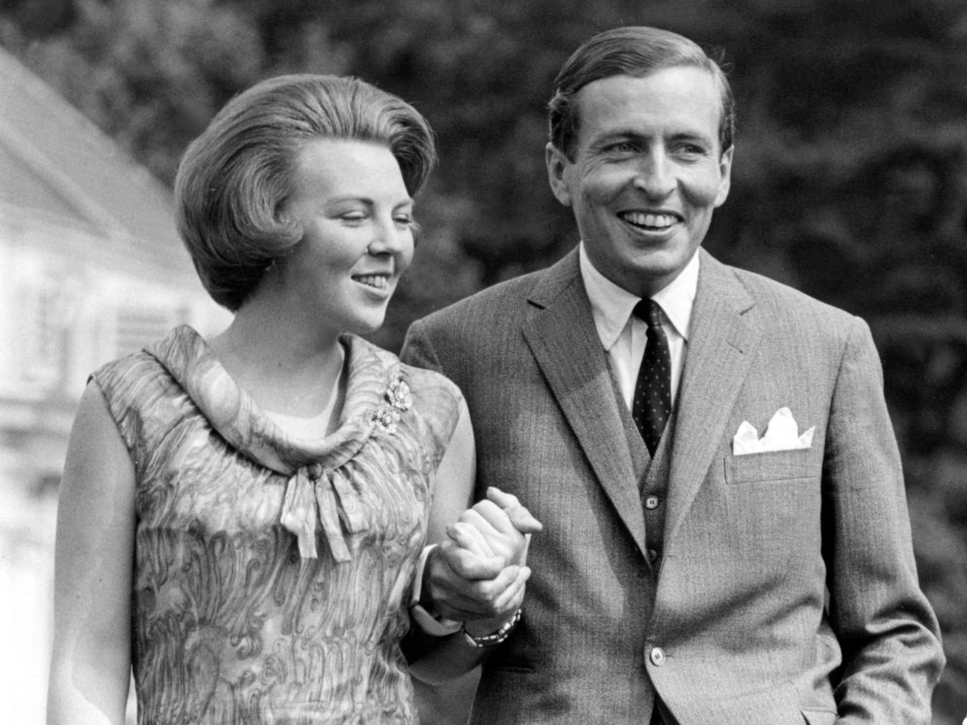 Beatrix jako princezna a nástupkyně trůnu v den oznámení svých zásnub s německým diplomatem Clausem von Amsbergem (1965)