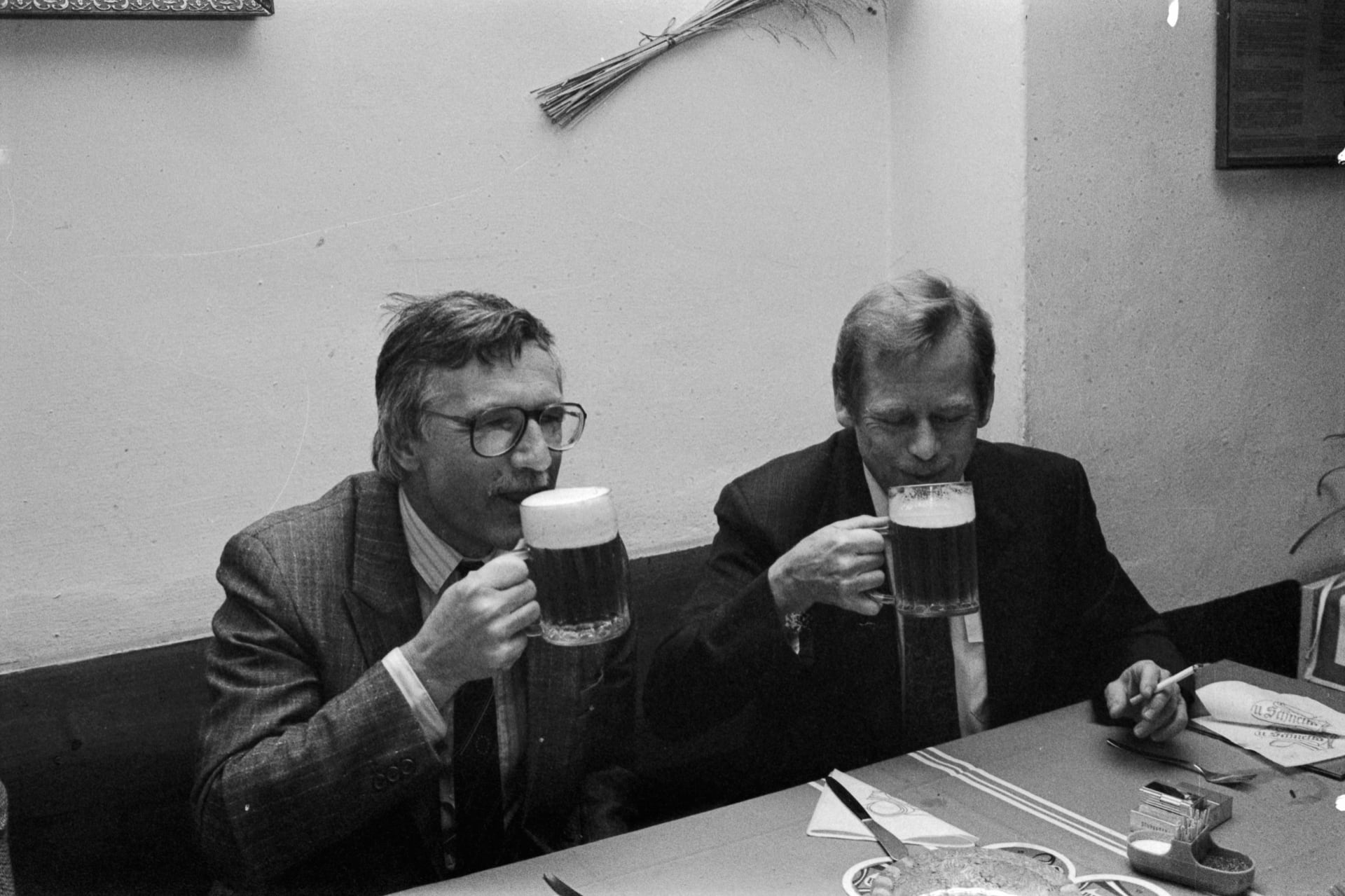 Václav Klaus piv s Václavem Havlem moc nevypil. 