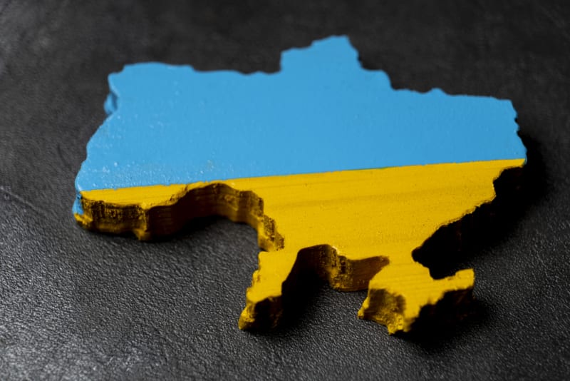 Ilustrační mapa Ukrajiny