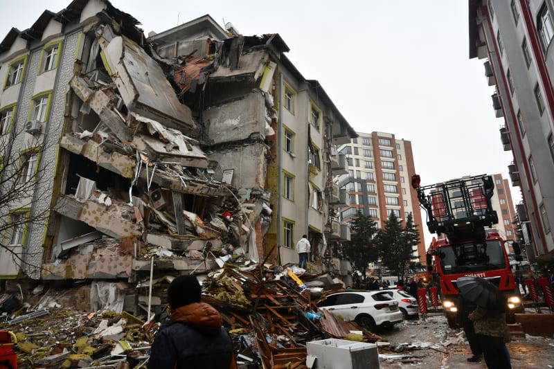Následky zemětřesení v tureckém městě Kahramanmaras
