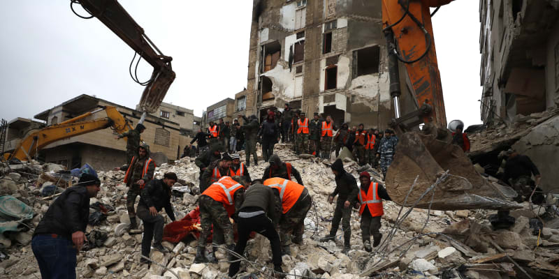 Následky zemětřesení v Sýrii