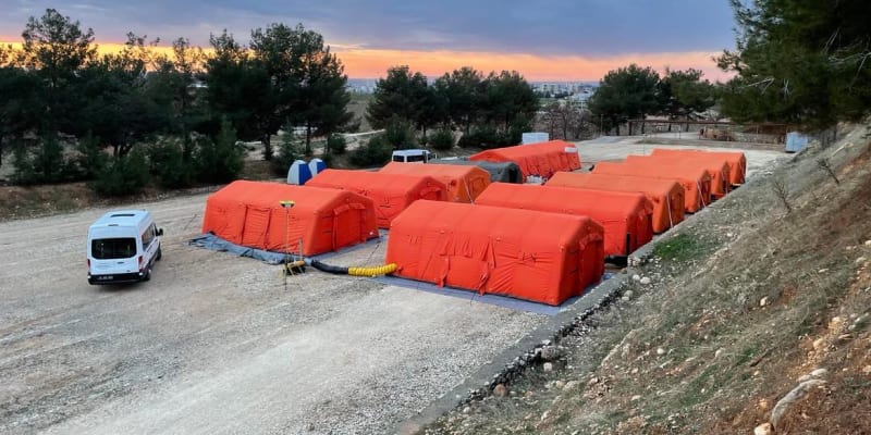 Tábor českých záchranářů v Turecku