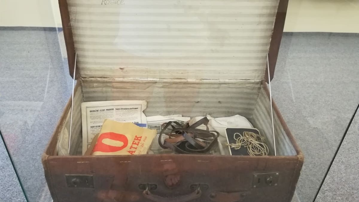 Jeden z kufrů s ostatky Otýlie Vranské