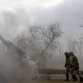 Ukrajinská artilerie na Donbasu (28. 1. 2023)