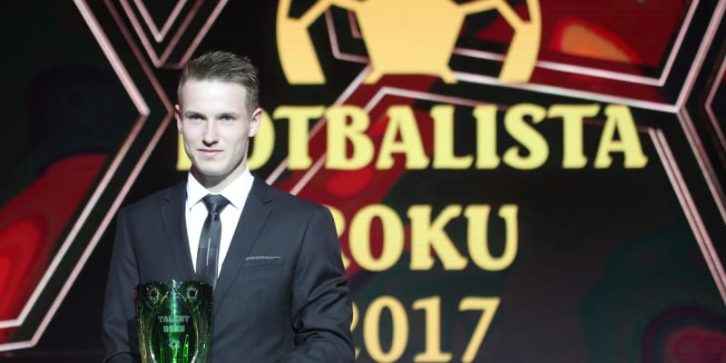 Jakub Jankto na vyhlašování ankety Fotbalista roku. 
