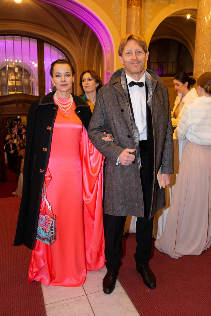 Miliardář Karel Janeček se svou manželkou na Česko-Slovenském plese.
