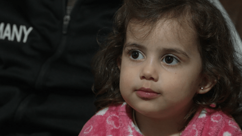 Čtyřletá Gada dodávala svému otci naději na záchranu.