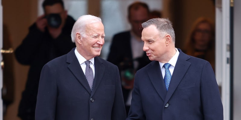 Joe Biden a Andrzej Duda v Polsku