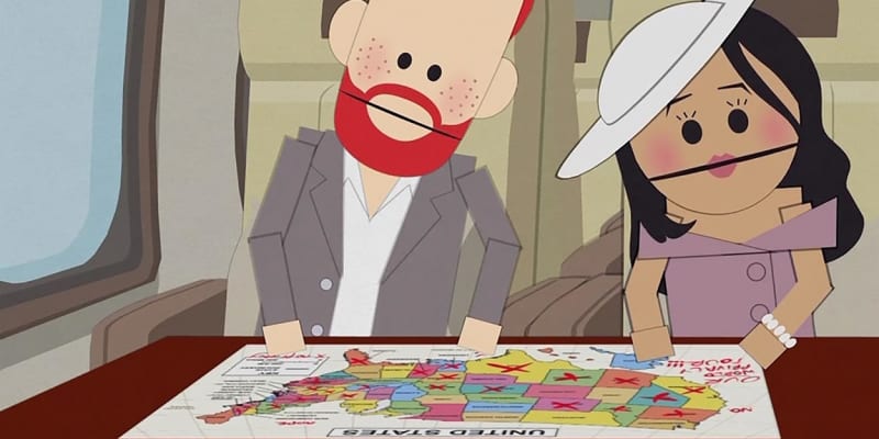 Princ Harry s manželkou Meghan v seriálu Městečko South Park